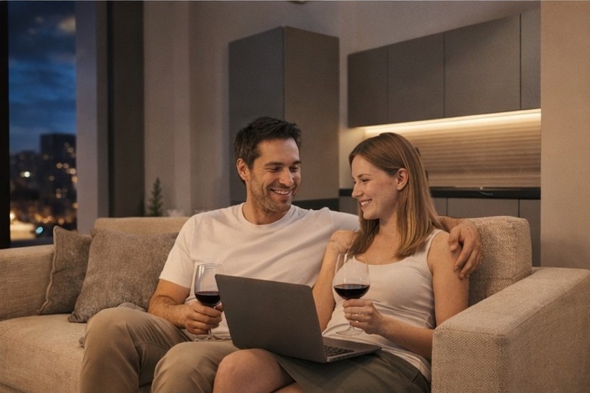 Evening living room